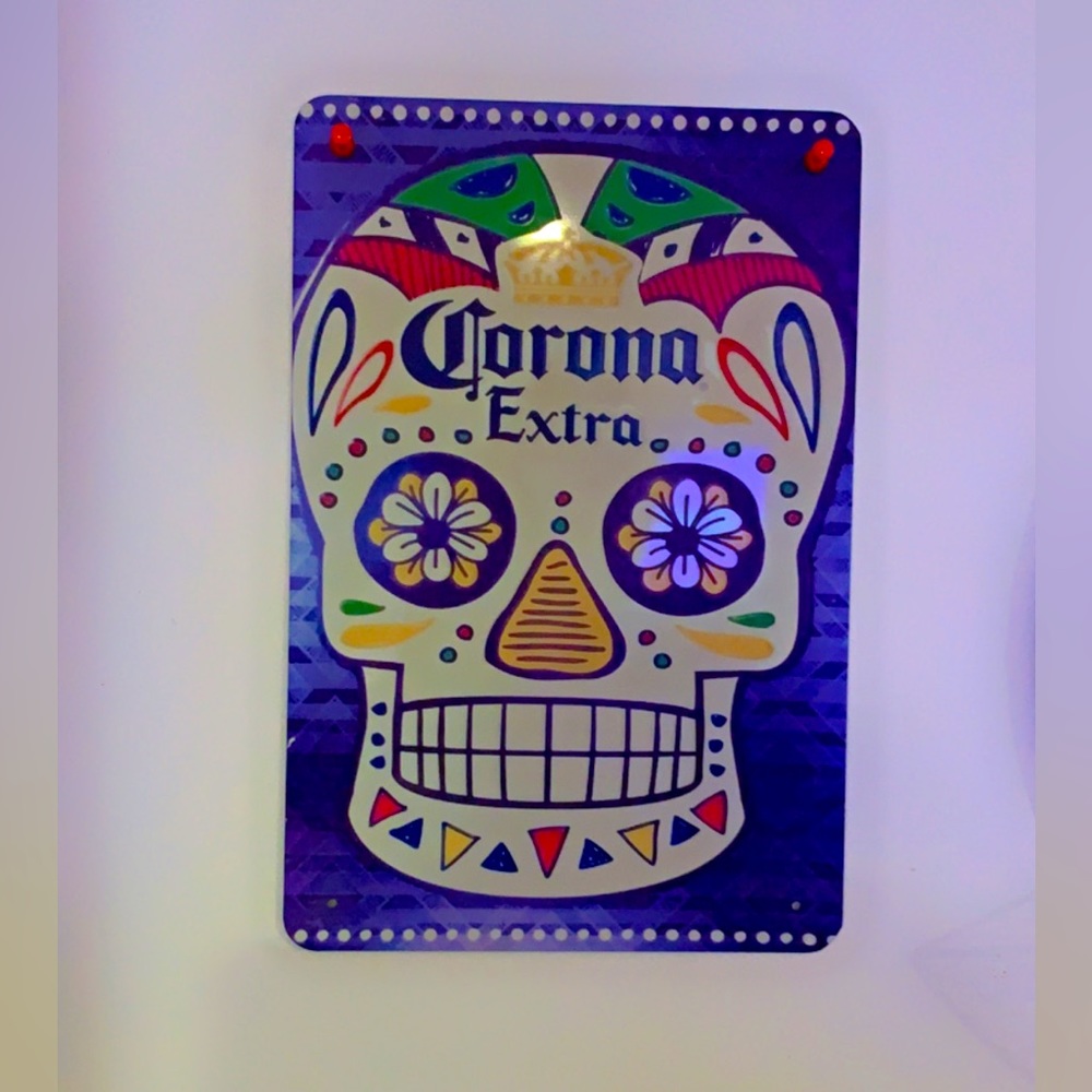 Bar metal tin sign sugar skull decor